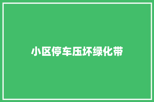 小区停车压坏绿化带