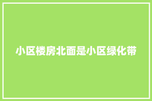 小区楼房北面是小区绿化带
