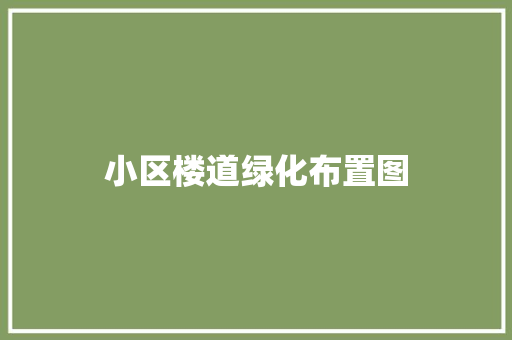 小区楼道绿化布置图