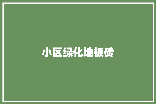 小区绿化地板砖