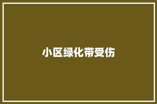 小区绿化带受伤