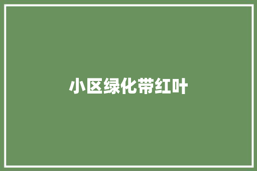 小区绿化带红叶