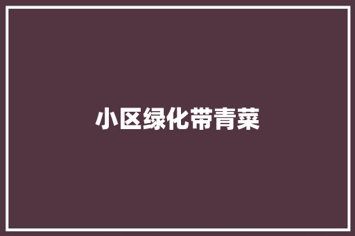 小区绿化带青菜