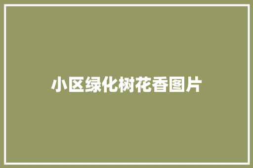 小区绿化树花香图片