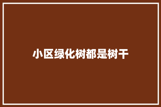 小区绿化树都是树干