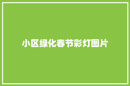小区绿化春节彩灯图片