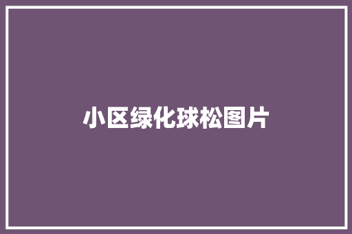 小区绿化球松图片
