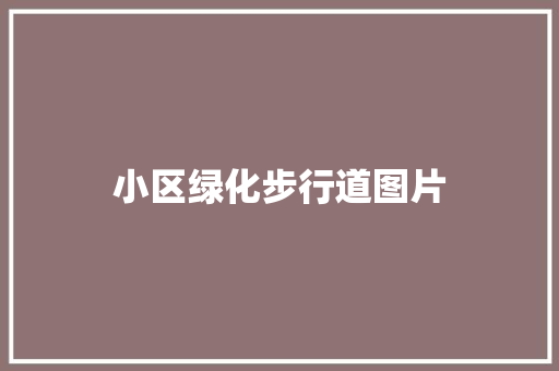 小区绿化步行道图片