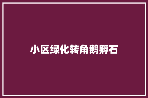 小区绿化转角鹅孵石