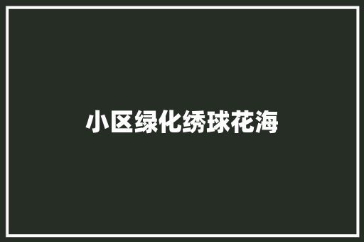 小区绿化绣球花海