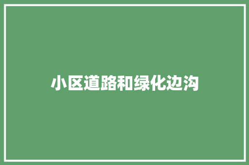 小区道路和绿化边沟