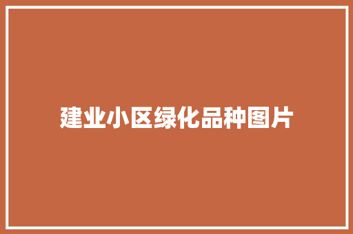 建业小区绿化品种图片