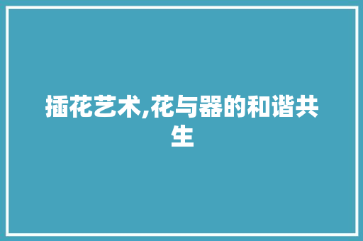 插花艺术,花与器的和谐共生