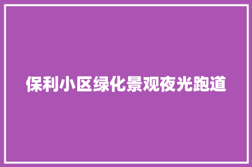 保利小区绿化景观夜光跑道