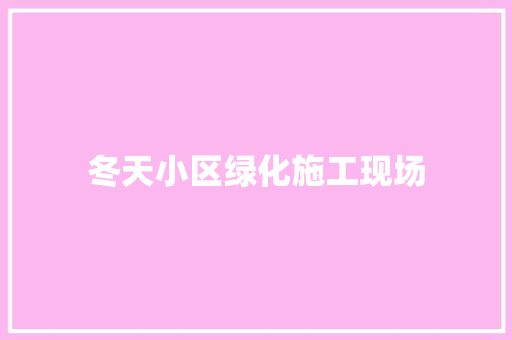 冬天小区绿化施工现场