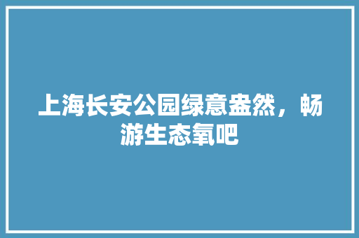 上海长安公园绿意盎然，畅游生态氧吧