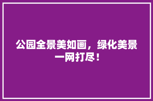公园全景美如画，绿化美景一网打尽！