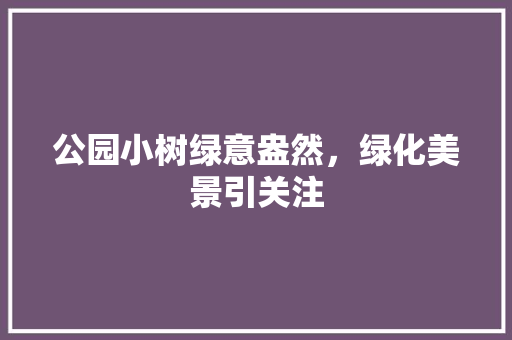 公园小树绿意盎然，绿化美景引关注