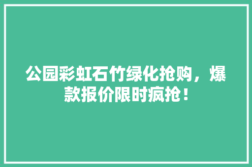 公园彩虹石竹绿化抢购，爆款报价限时疯抢！