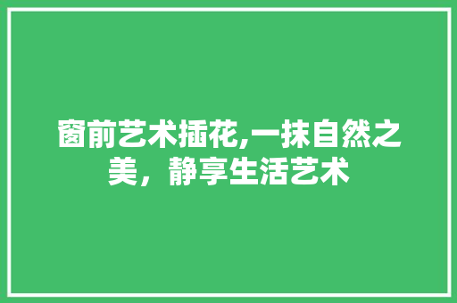 窗前艺术插花,一抹自然之美，静享生活艺术