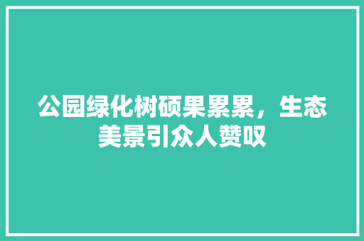 公园绿化树硕果累累，生态美景引众人赞叹