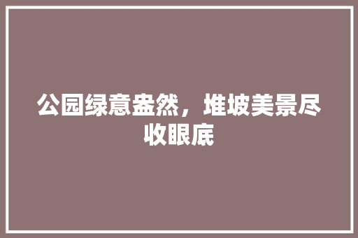 公园绿意盎然，堆坡美景尽收眼底