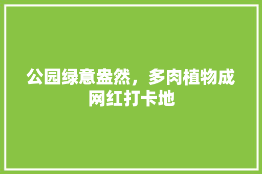 公园绿意盎然，多肉植物成网红打卡地