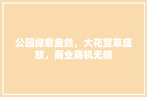 公园绿意盎然，大花萱草盛放，商业商机无限