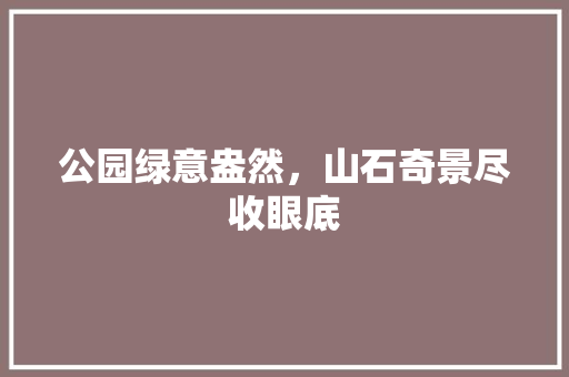 公园绿意盎然，山石奇景尽收眼底