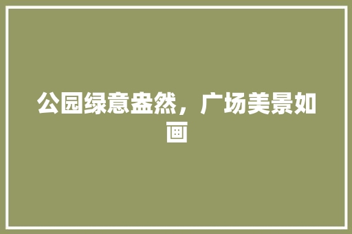 公园绿意盎然，广场美景如画