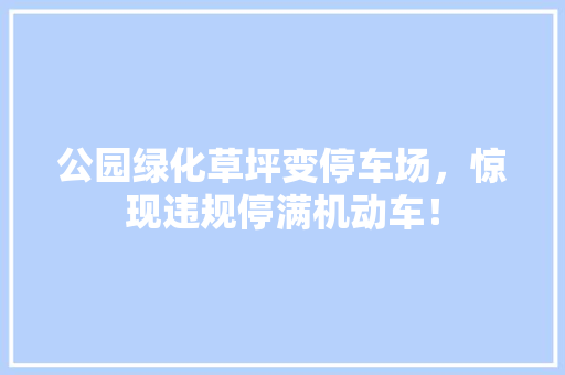 公园绿化草坪变停车场，惊现违规停满机动车！