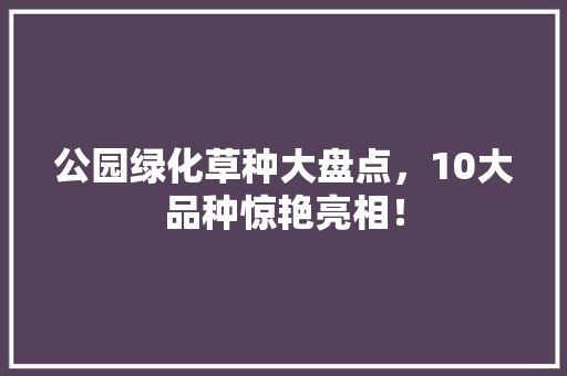 公园绿化草种大盘点，10大品种惊艳亮相！