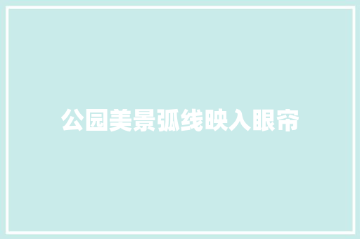公园美景弧线映入眼帘