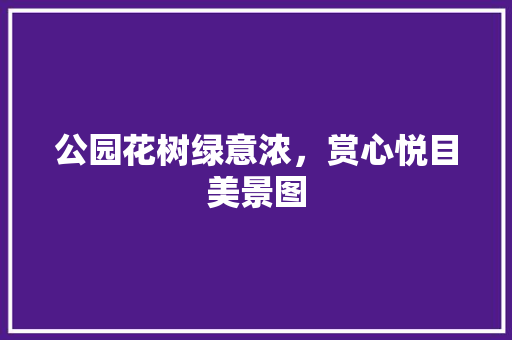 公园花树绿意浓，赏心悦目美景图