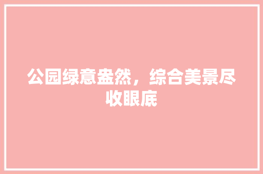 公园绿意盎然，综合美景尽收眼底
