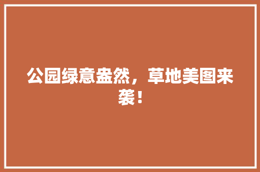 公园绿意盎然，草地美图来袭！ 水果育苗