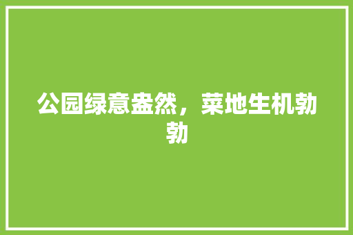 公园绿意盎然，菜地生机勃勃