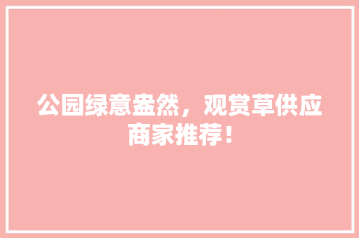 公园绿意盎然，观赏草供应商家推荐！