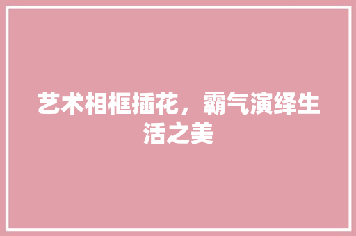 艺术相框插花，霸气演绎生活之美