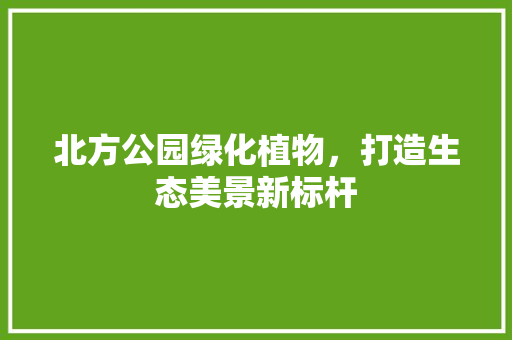 北方公园绿化植物，打造生态美景新标杆