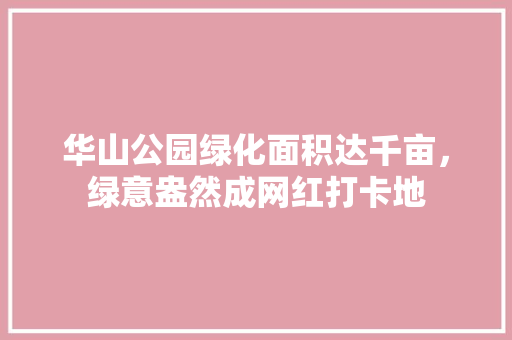华山公园绿化面积达千亩，绿意盎然成网红打卡地