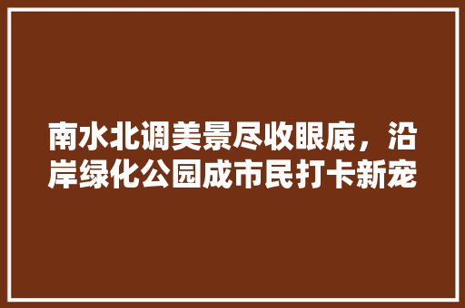 南水北调美景尽收眼底，沿岸绿化公园成市民打卡新宠