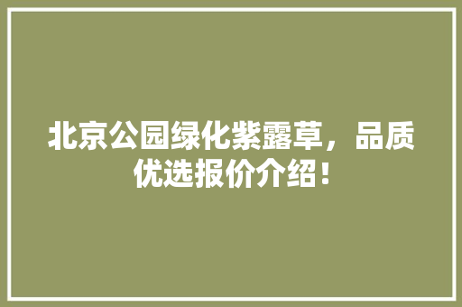 北京公园绿化紫露草，品质优选报价介绍！