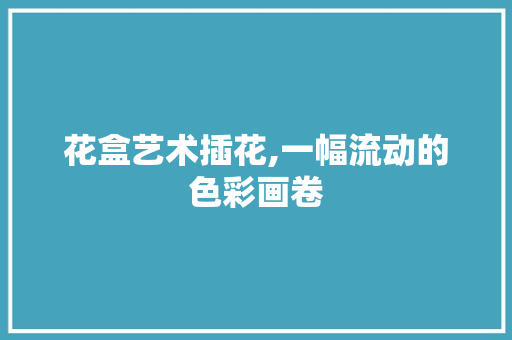 花盒艺术插花,一幅流动的色彩画卷