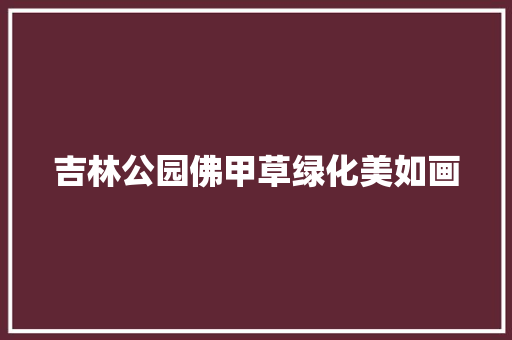 吉林公园佛甲草绿化美如画