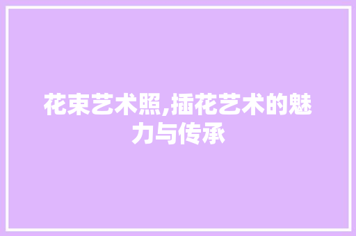 花束艺术照,插花艺术的魅力与传承