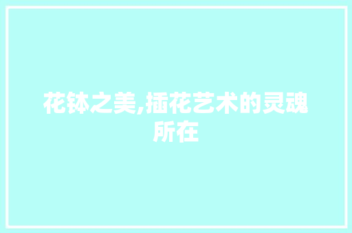 花钵之美,插花艺术的灵魂所在