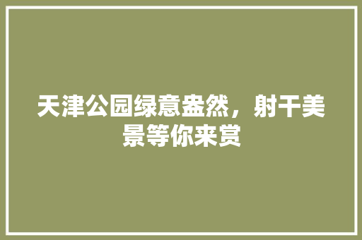 天津公园绿意盎然，射干美景等你来赏