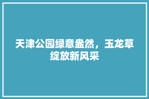 天津公园绿意盎然，玉龙草绽放新风采
