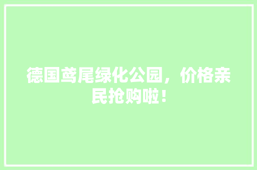 德国鸢尾绿化公园，价格亲民抢购啦！